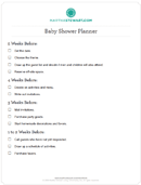 Baby Shower Planner 2 form