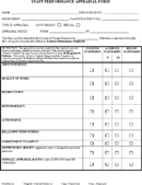 Staff Performance Appraisal Form form