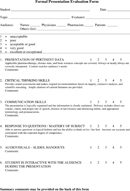 Formal Presentation Evaluation Form form