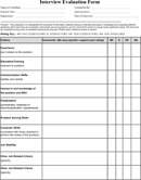 Interview Evaluation Form form