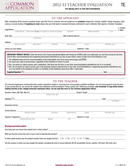 Teacher Evaluation Form 2 form