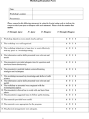 Workshop Evaluation Form 1 form