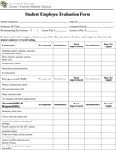 Student Employee Evaluation Form form