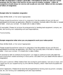 Resignation Letter Template form