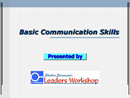 Basic Communication Skills form