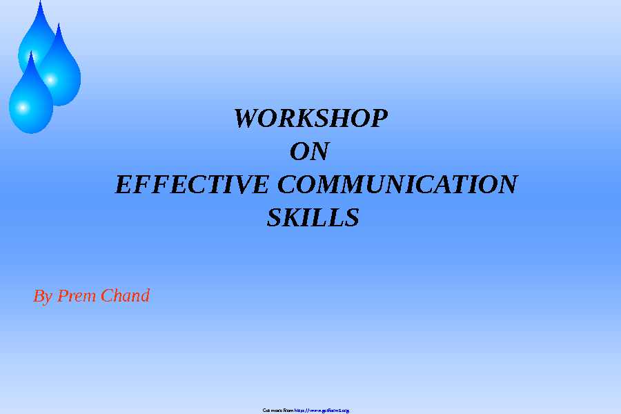 Communication - Skills