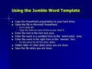 Word Jumble Game Template form