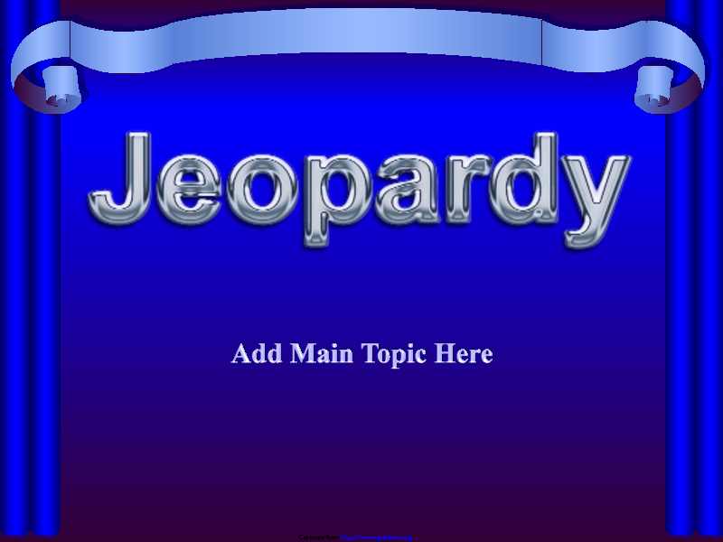 Jeopardy Template Design 2