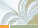 Academic Presentation for College Course (Textbook Design) form