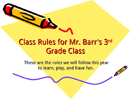 Elementary Classroom Rules Presentation form
