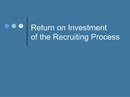 Return On Investment of The Recruiting Process Presentation Template form