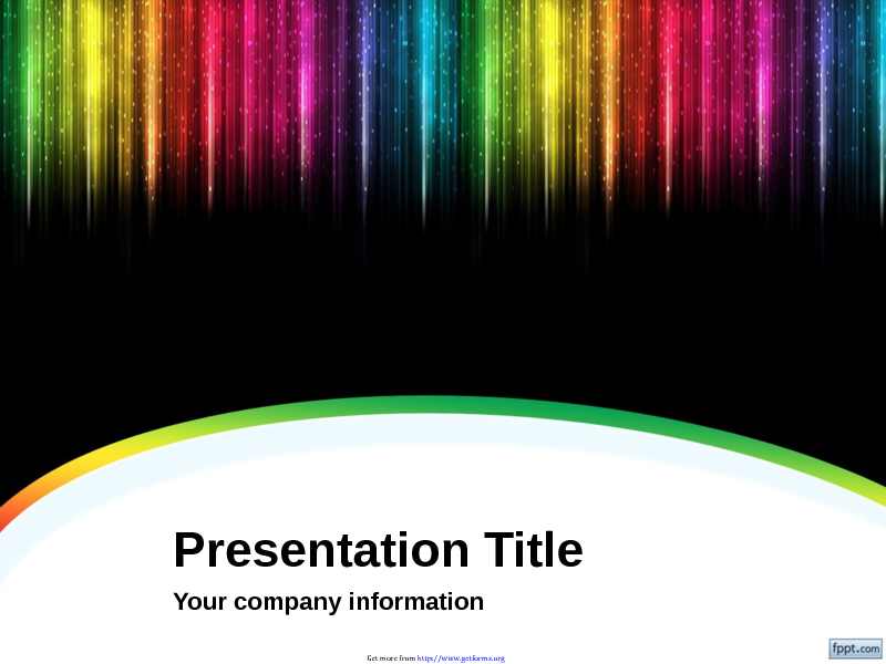 Color Rain PowerPoint Template