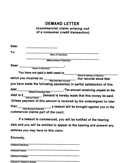 Demand Letter form