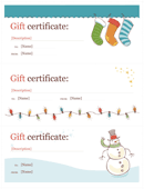 Gift Certificate Template 2 form