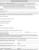 Human Informed Consent Form form