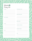 Grocery Checklist Template form