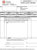 Purchase Order Template form