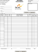 Timesheet Hourly Template form