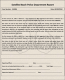 Satellite Beach Police Department Report form