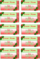 Event Ticket Template 1 form