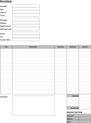 Business Invoice Template form
