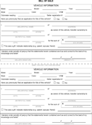 Vehicle Bill of Sale form
