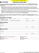 Vehicle/ Vessel Bill of Sale form