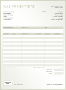 Customer Receipt Template form