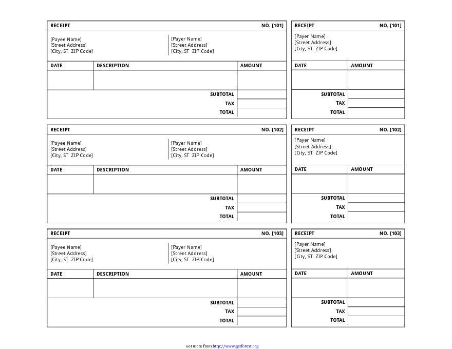 Sales Receipt Template 2