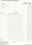 Vacation Budget Planner form