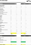 Weekly Budget Planner form