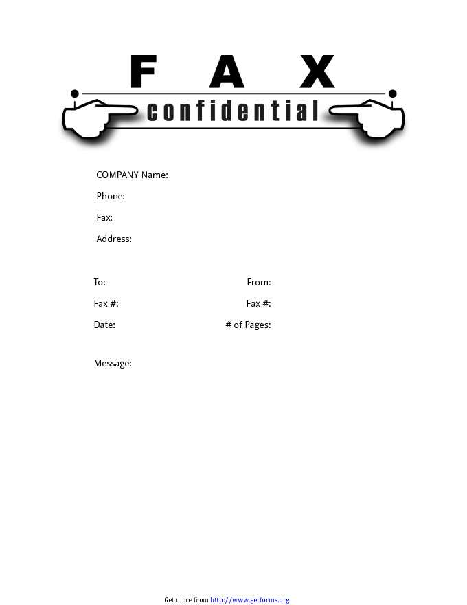 Confidential Fax Cover Sheet 1