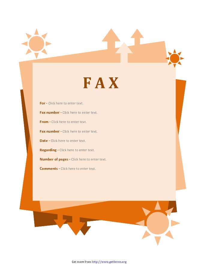 Fax Cover Sheet Template