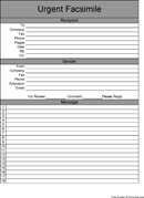 Urgent Fax Cover Sheet 1 form