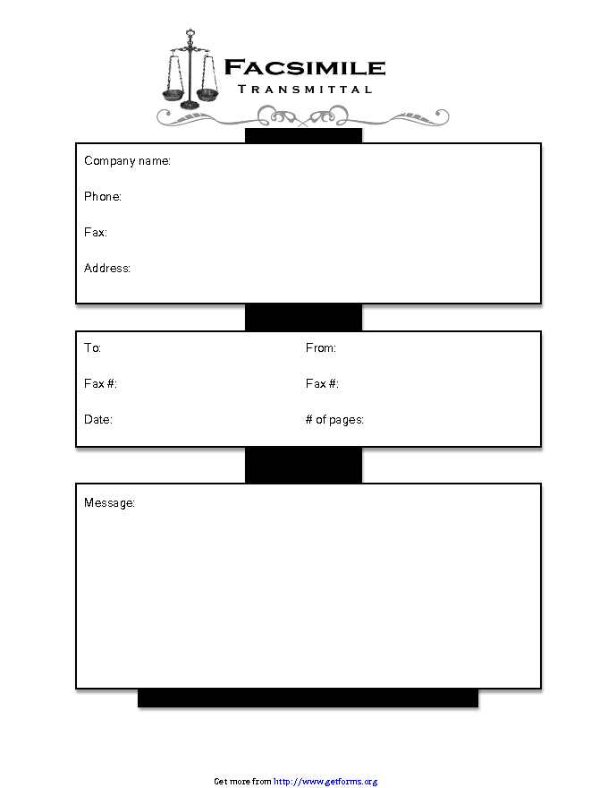 Fax Cover Sheet Template (Legal)