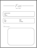 Fax Cover Sheet for Resume 1 form