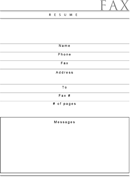 Fax Cover Sheet for Resume 2 form