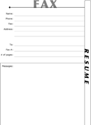 Resume Fax Cover Sheet form