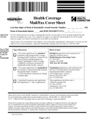 Masshealth Health Coverage Mail/Fax Cover Sheet form
