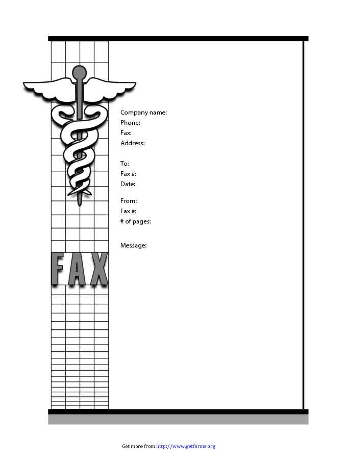 Medical Fax Cover Sheet