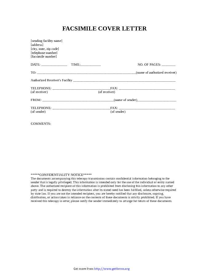 Medical Hipaa Fax Cover Sheet