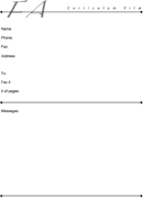 Fax Cover Sheet for CV 1 form