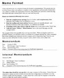 Internal Memo form