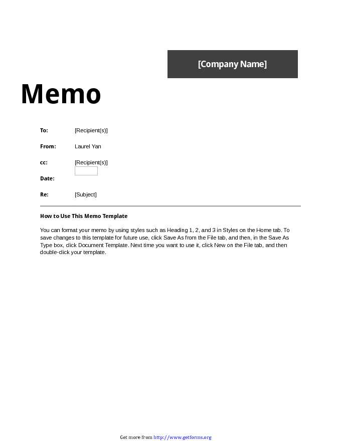 Interoffice Memo (Professional Design)