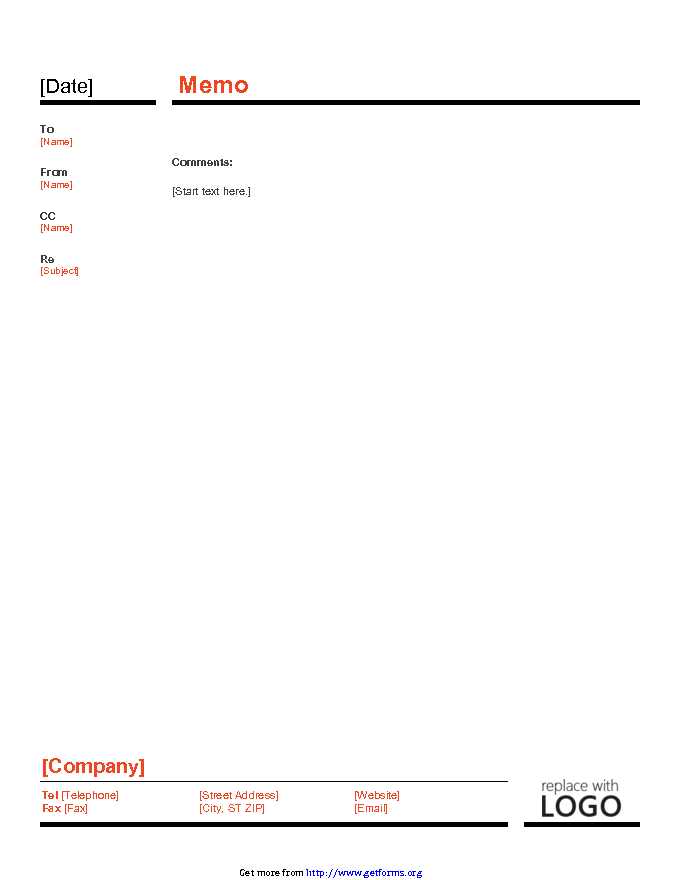 Business Memo Template