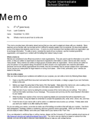 Professional Memo Example form