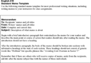 Standard Memorandum Template form