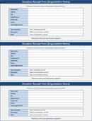 Donation Receipt Template 1 form