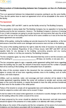 Memorandum of Understanding Between two Companies on use of a Particular Facility form