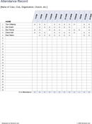 Attendance Record Template form